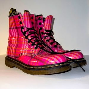 Doc Martens Pink Plaid